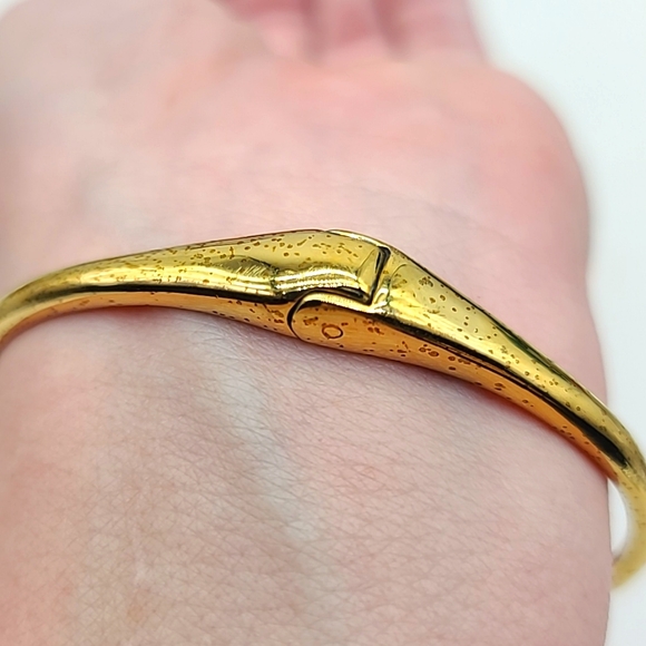 Rare! Kate Spade "SUNSET BLOOMS" Open Hinged Bangle w Aurora Borealis Blooms! π - Picture 8 of 13